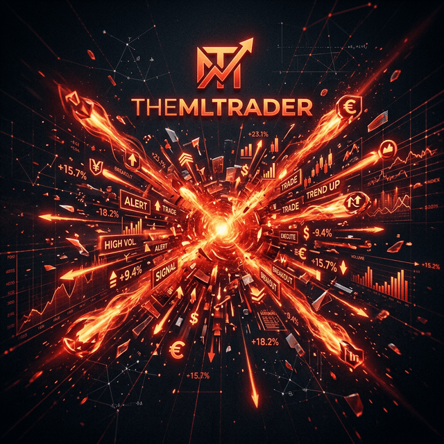 Modern trading workstation with multiple monitors displaying market analysis and algorithmic trading systems